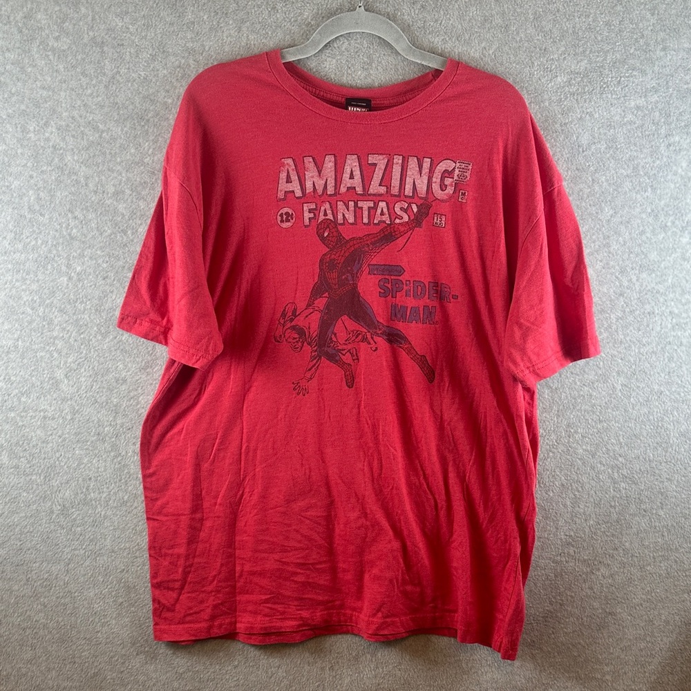 Marvel Men's Red Spider-Man Size XXL mazing Fantasy Graphic Short Sleeve Tee